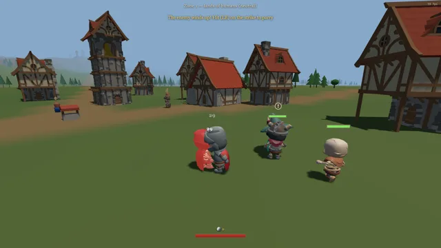 A fight breaking out between the town houses.