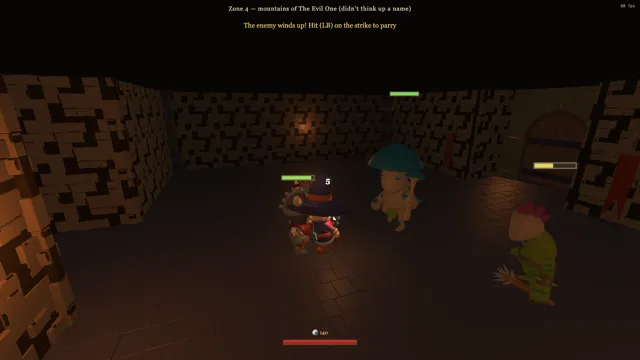 A brawl by torchlight deep in the dungeon.