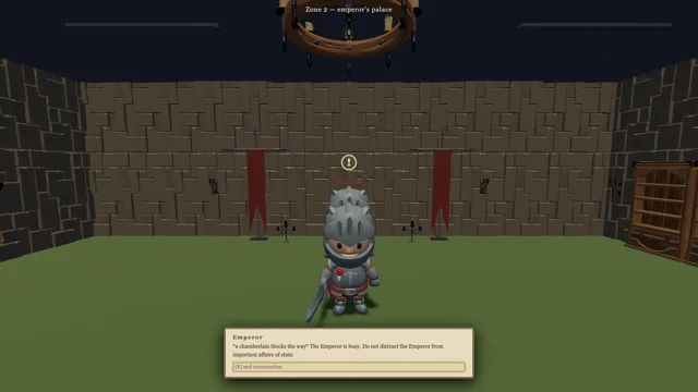 An audience with the Emperor in the throne hall.