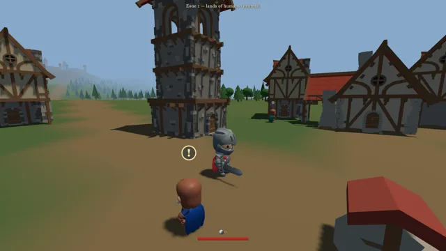 The bell tower and townsfolk at the market square.